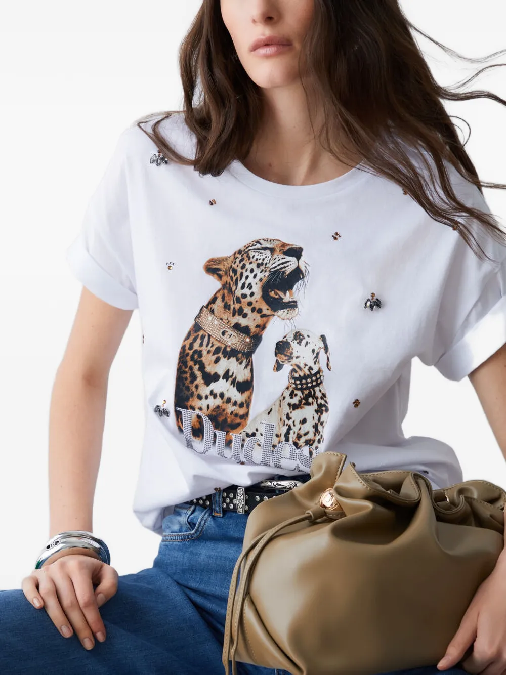 LIU JO T-shirt met dierenprint Wit