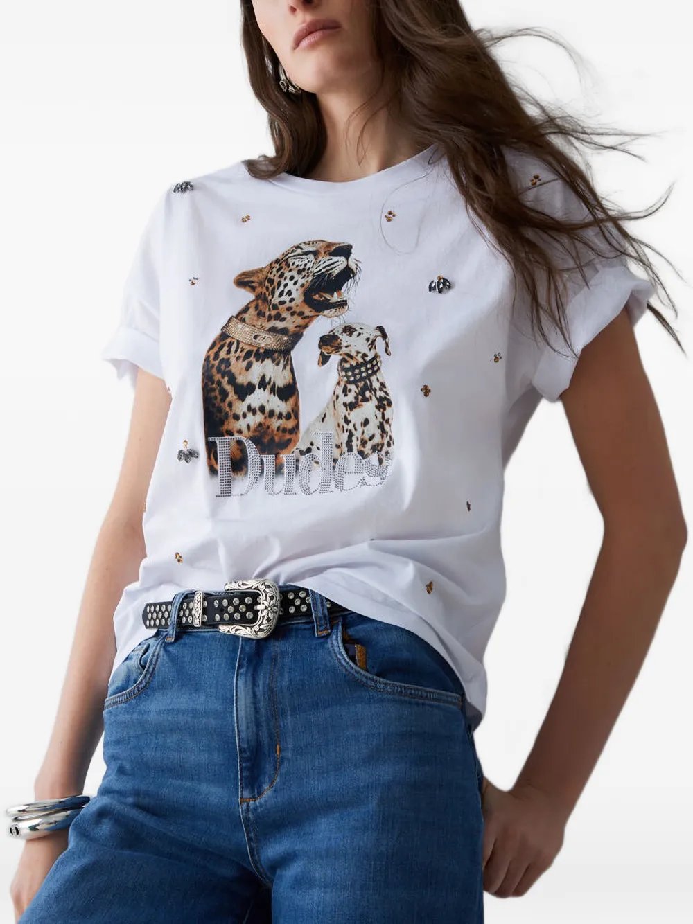LIU JO T-shirt met dierenprint Wit