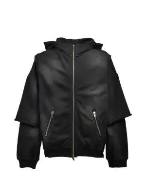 BREATH スタッズ ジップ ニットパーカー | ブラック | FARFETCH JP