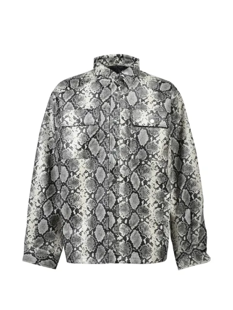 BREATH python-print pocket shirt