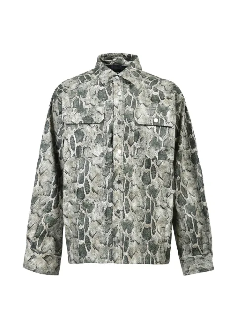 BREATH python-print pocket shirt