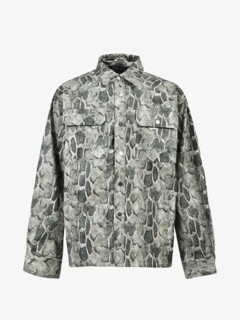 BREATH python-print pocket shirt