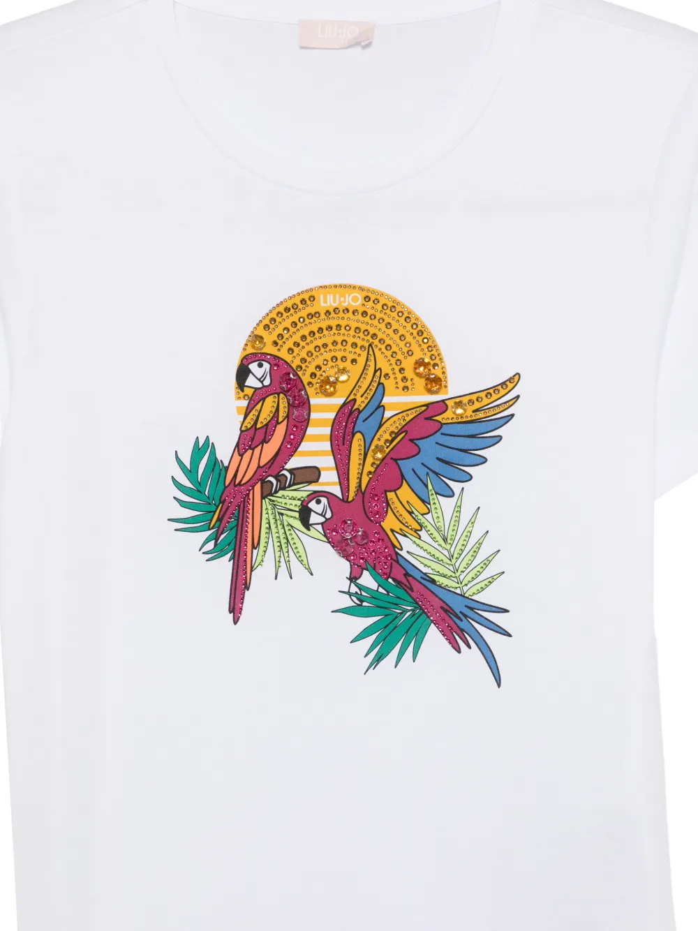 LIU JO T-shirt met print en applicaties Wit