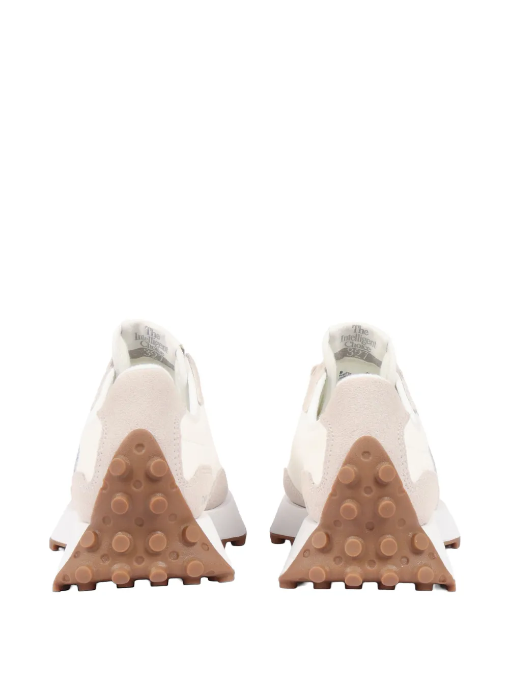 New Balance 327 metallic leren sneakers Beige