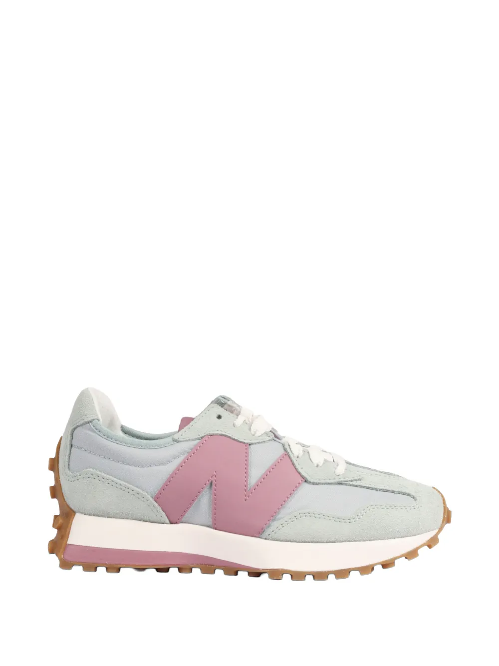 New Balance 327 Suede-panelled Sneakers In Blue