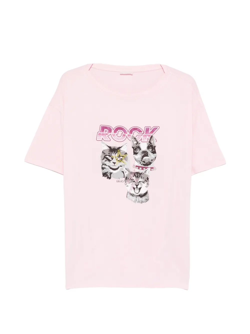 LIU JO graphic-print T-shirt - Rosa