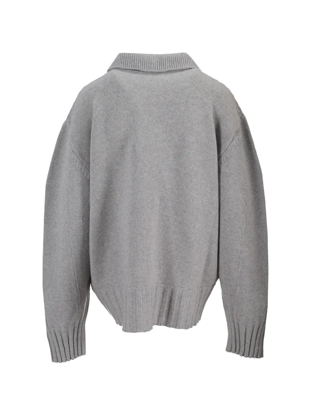 The Attico Collared Cardigan in Grey, view 2