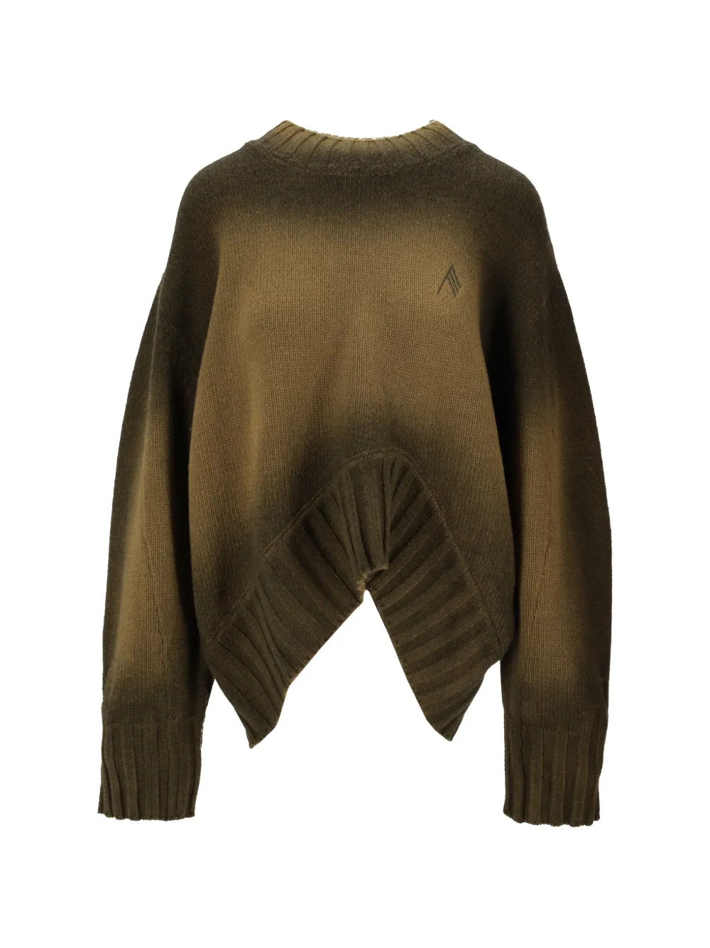 The Attico sprayed-wool sweater - Marrone