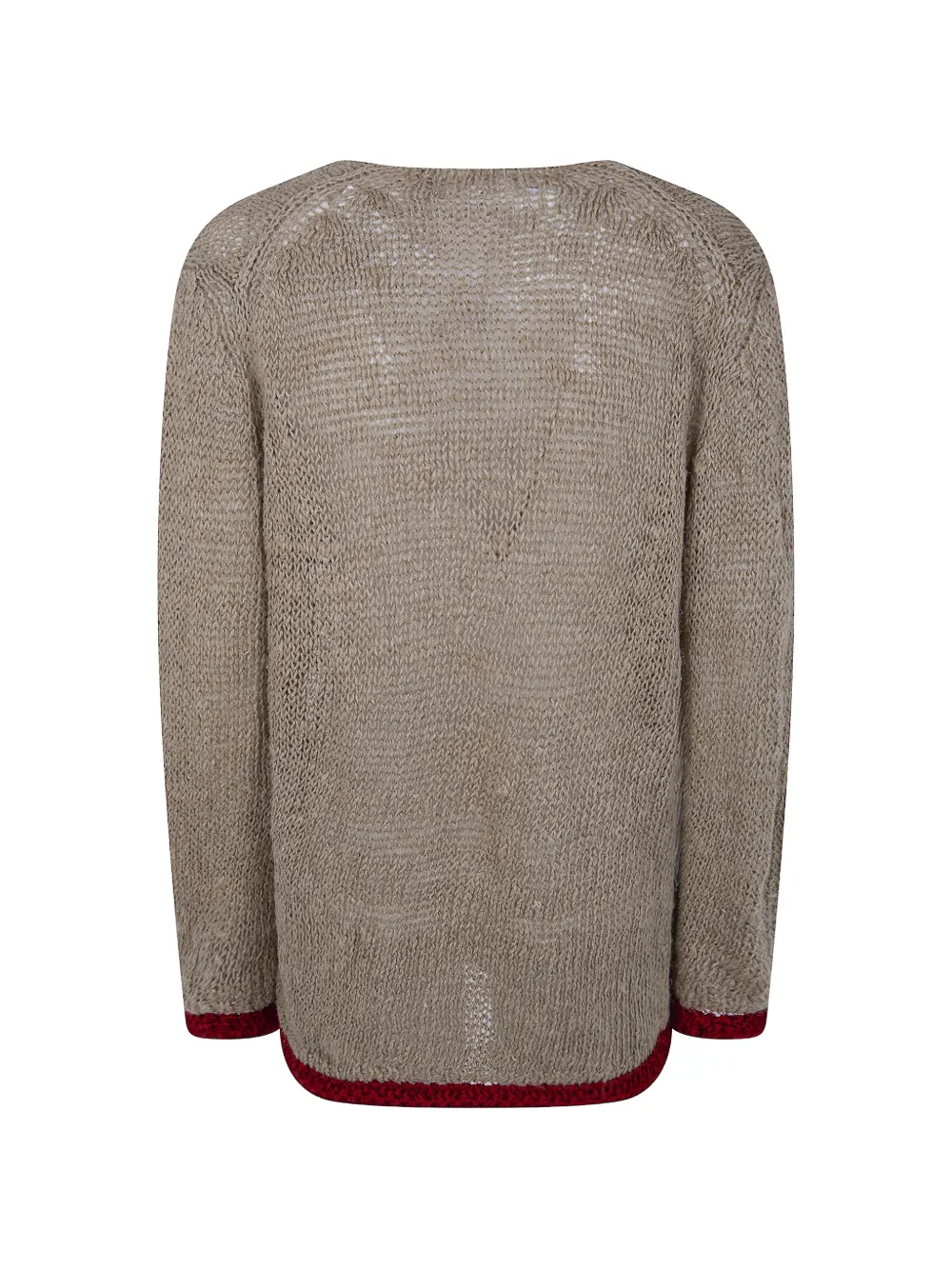 Comme Des Garçons Trui met contrasterende afwerking Beige
