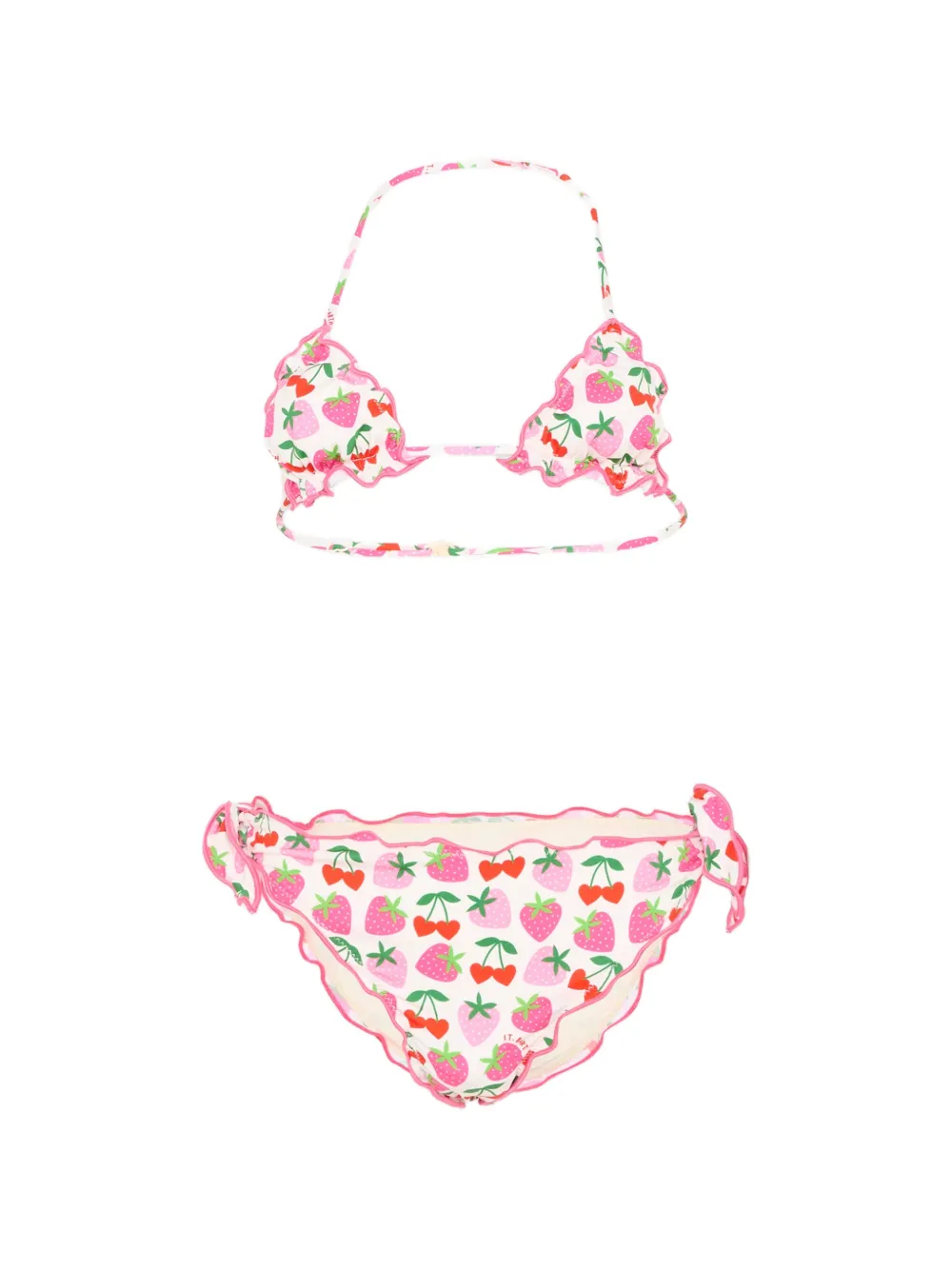 MC2 Saint Barth Kids ruffled printed bikini - Toni neutri