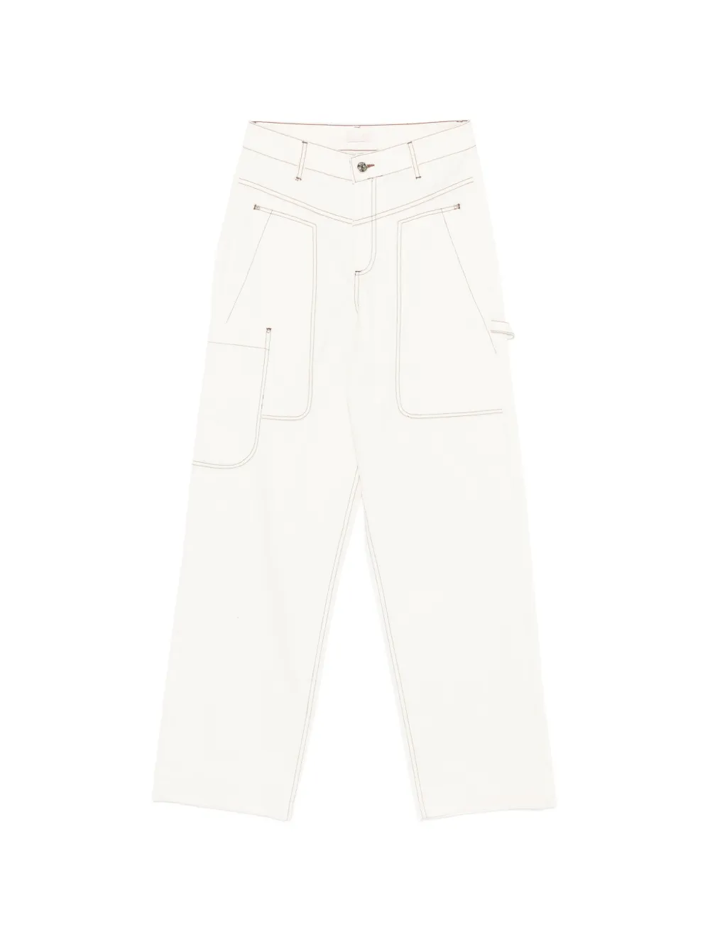 LIU JO topstitch trousers - Toni neutri