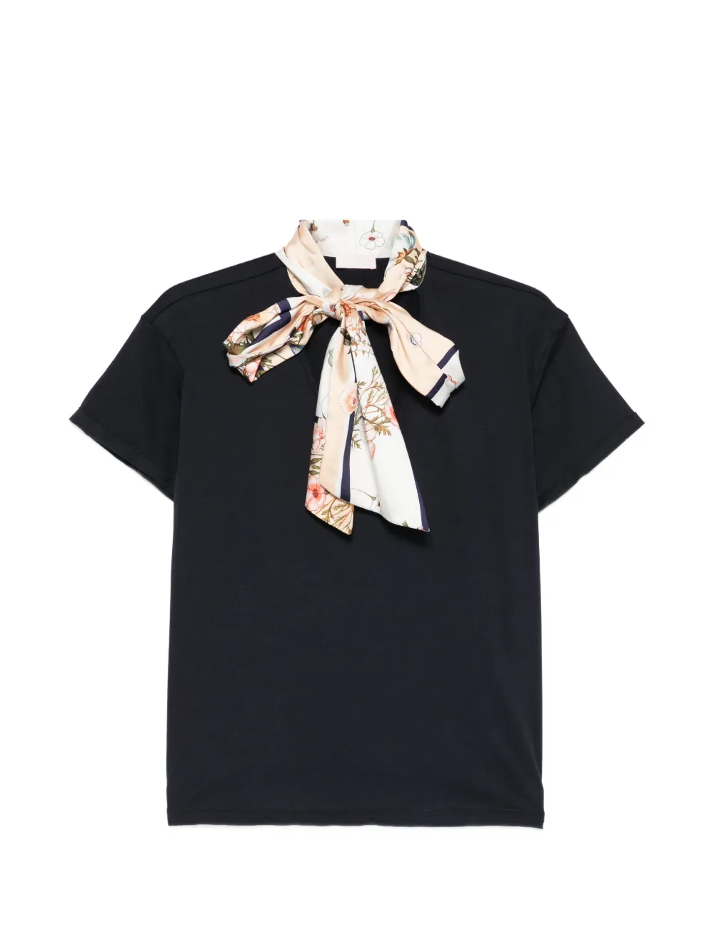 LIU JO neck-tie T-shirt - Blau