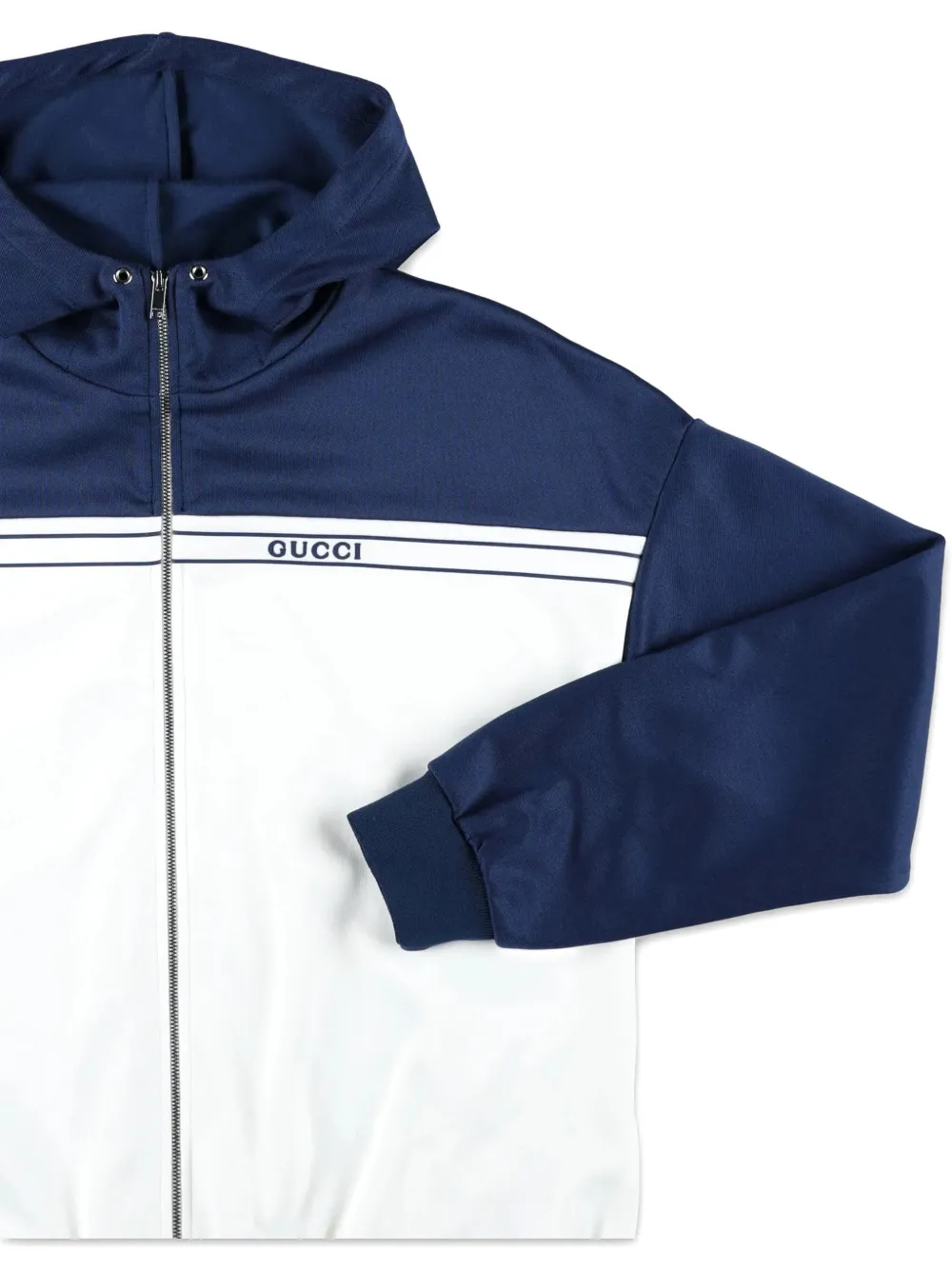  Gucci Kids Hooded Zip Jacket - Blue 