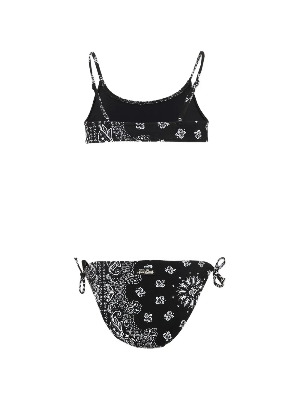 MC2 Saint Barth Kids Jaiden bikini met paisley-print - Zwart