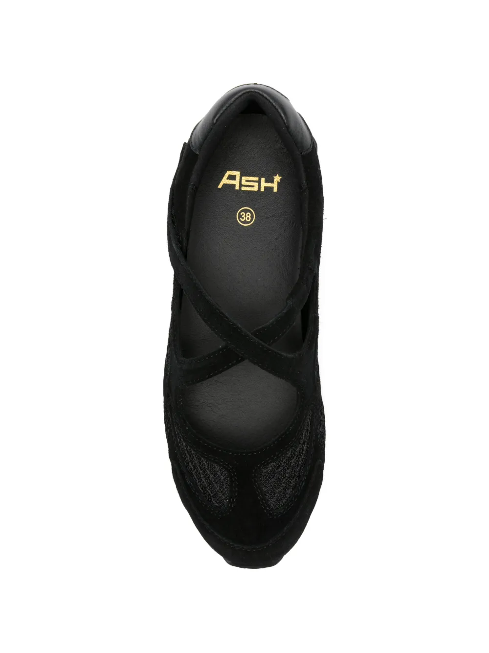 Ash Sneakers met gekruiste klittenband Zwart
