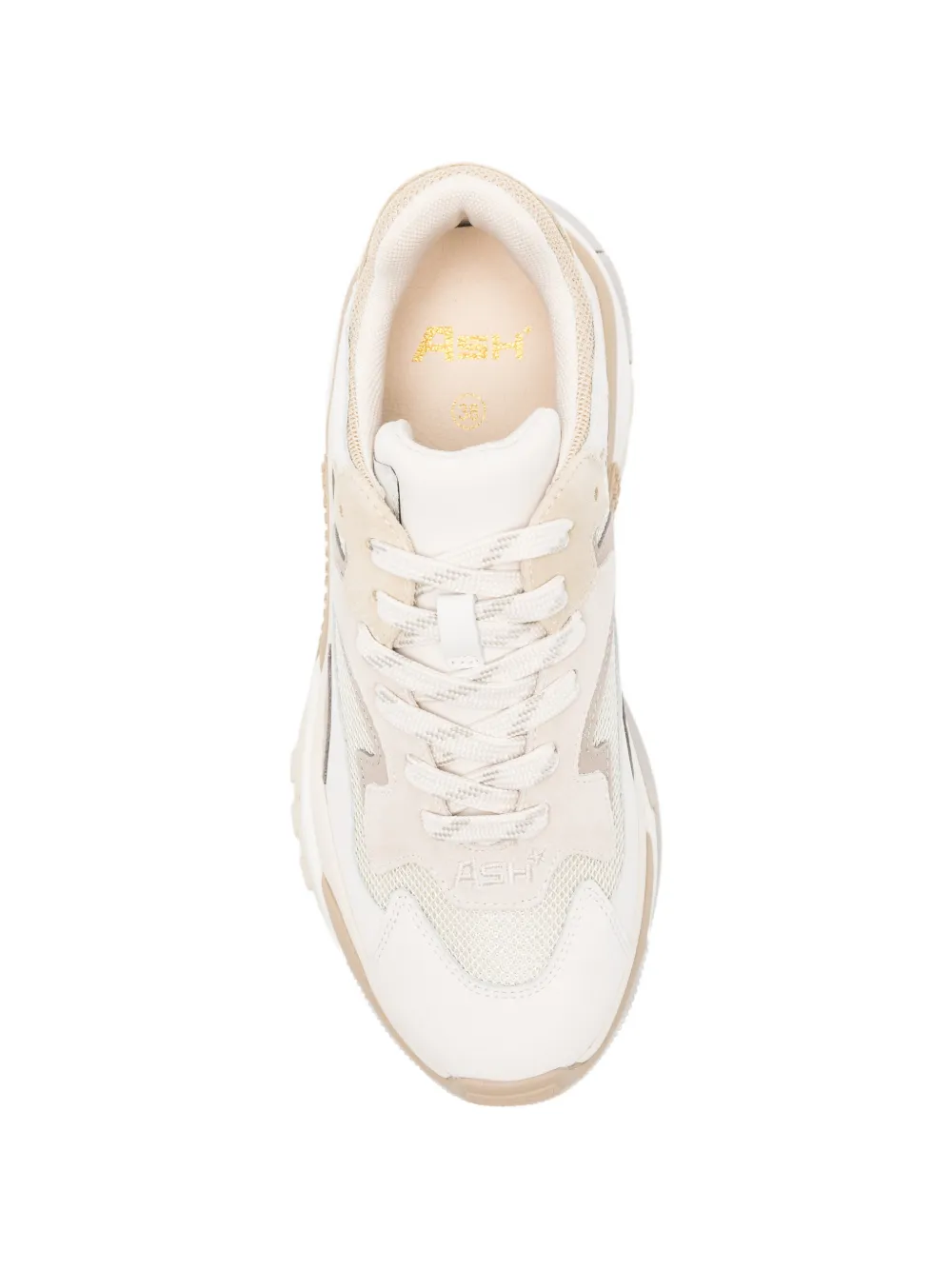 Ash Addict patchwork sneakers Beige