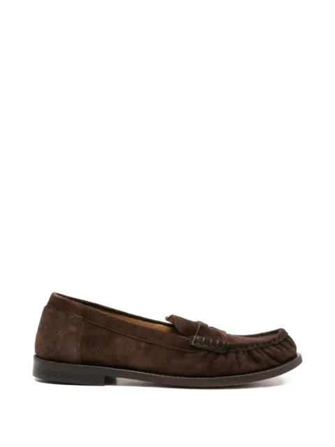 Julie Dee penny-strap suede loafers