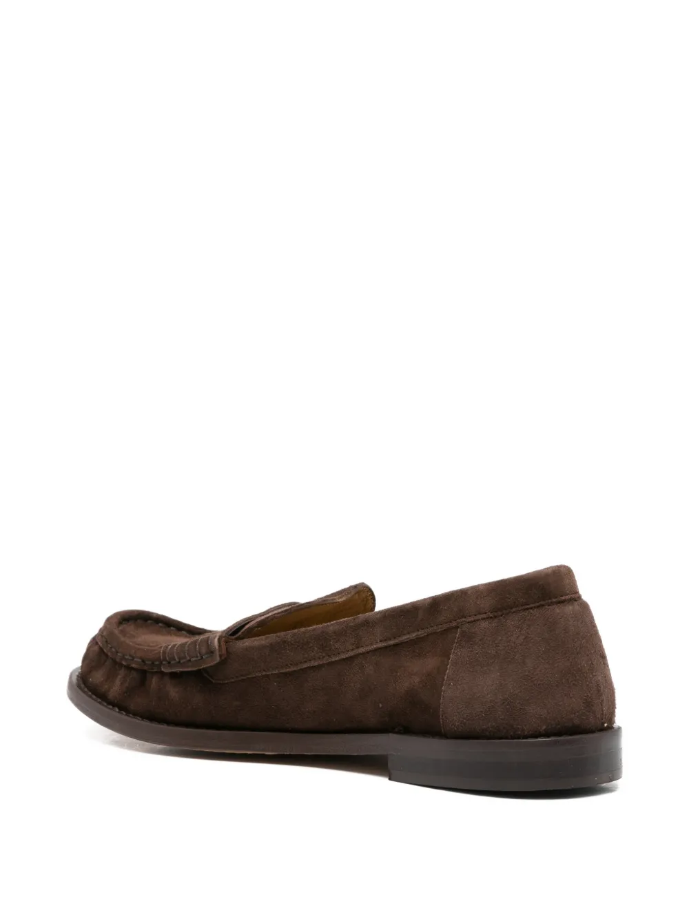 Julie Dee penny-strap suede loafers Bruin
