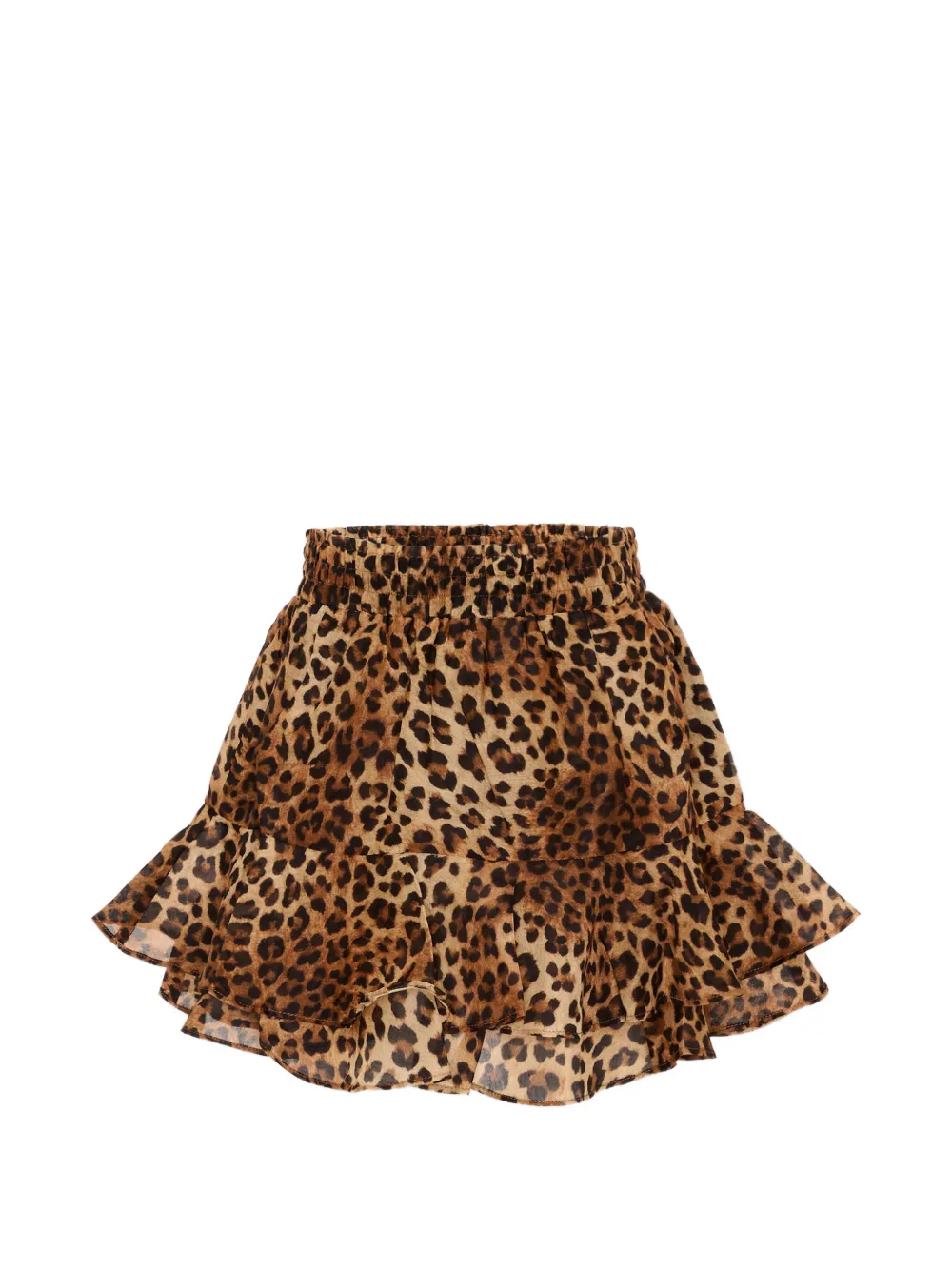 MC2 Saint Barth Kids Eivissa rok met luipaardprint en ruches Beige