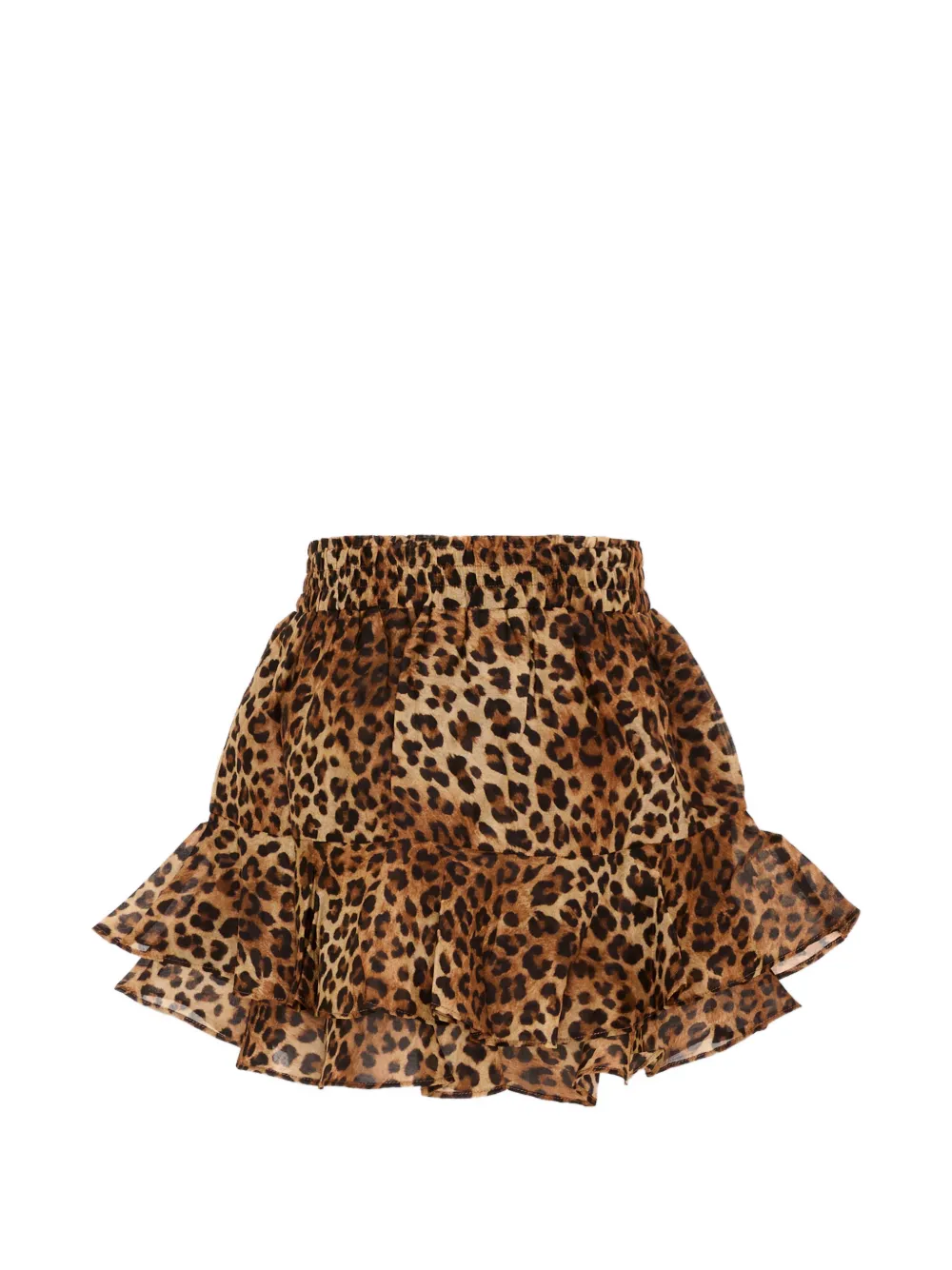 MC2 Saint Barth Kids Eivissa ruffled leopard-print skirt - Toni neutri