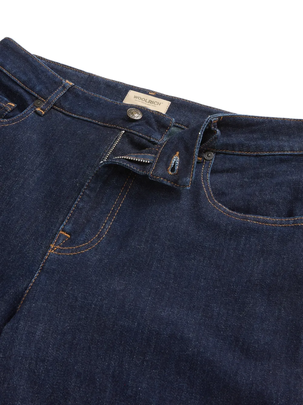 Woolrich Jeans met wijde pijpen en vijf zakken Blauw