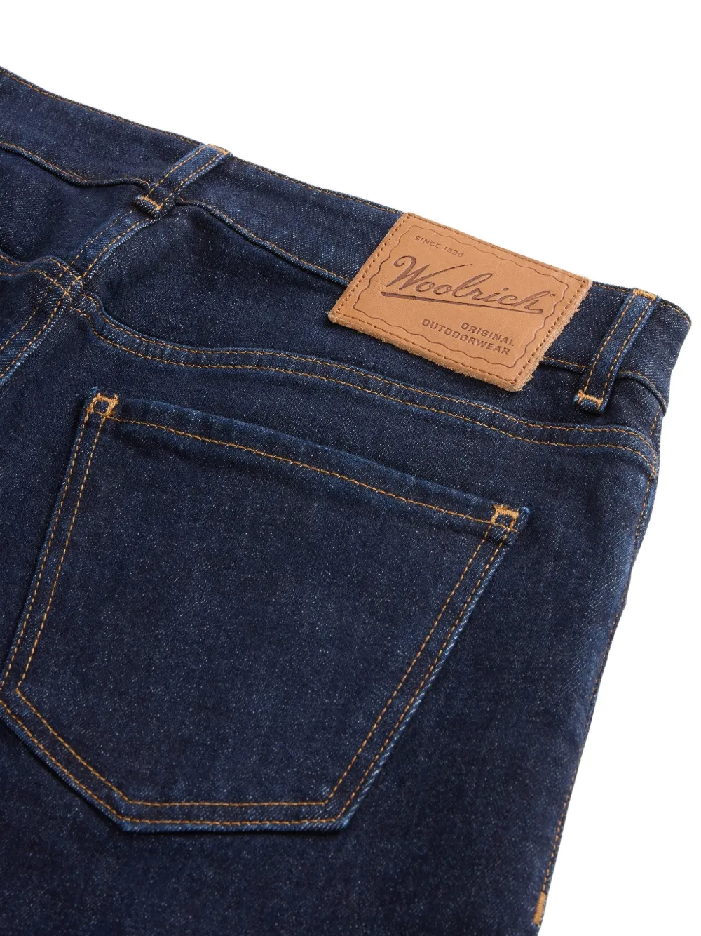 Woolrich Jeans met wijde pijpen en vijf zakken Blauw