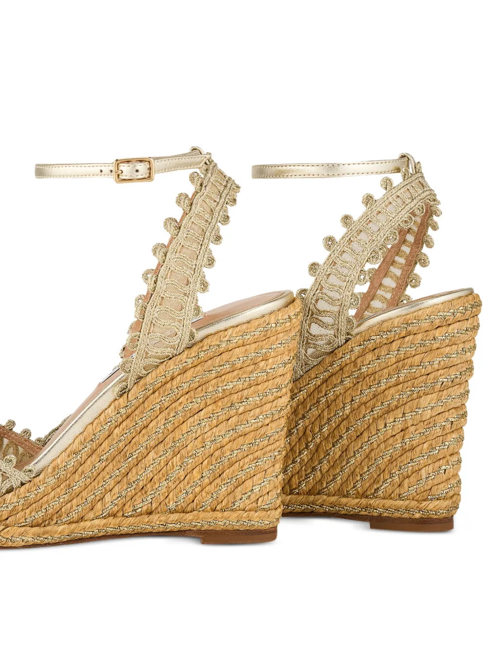 Aquazzura Sleehakken met touw afwerking Goud