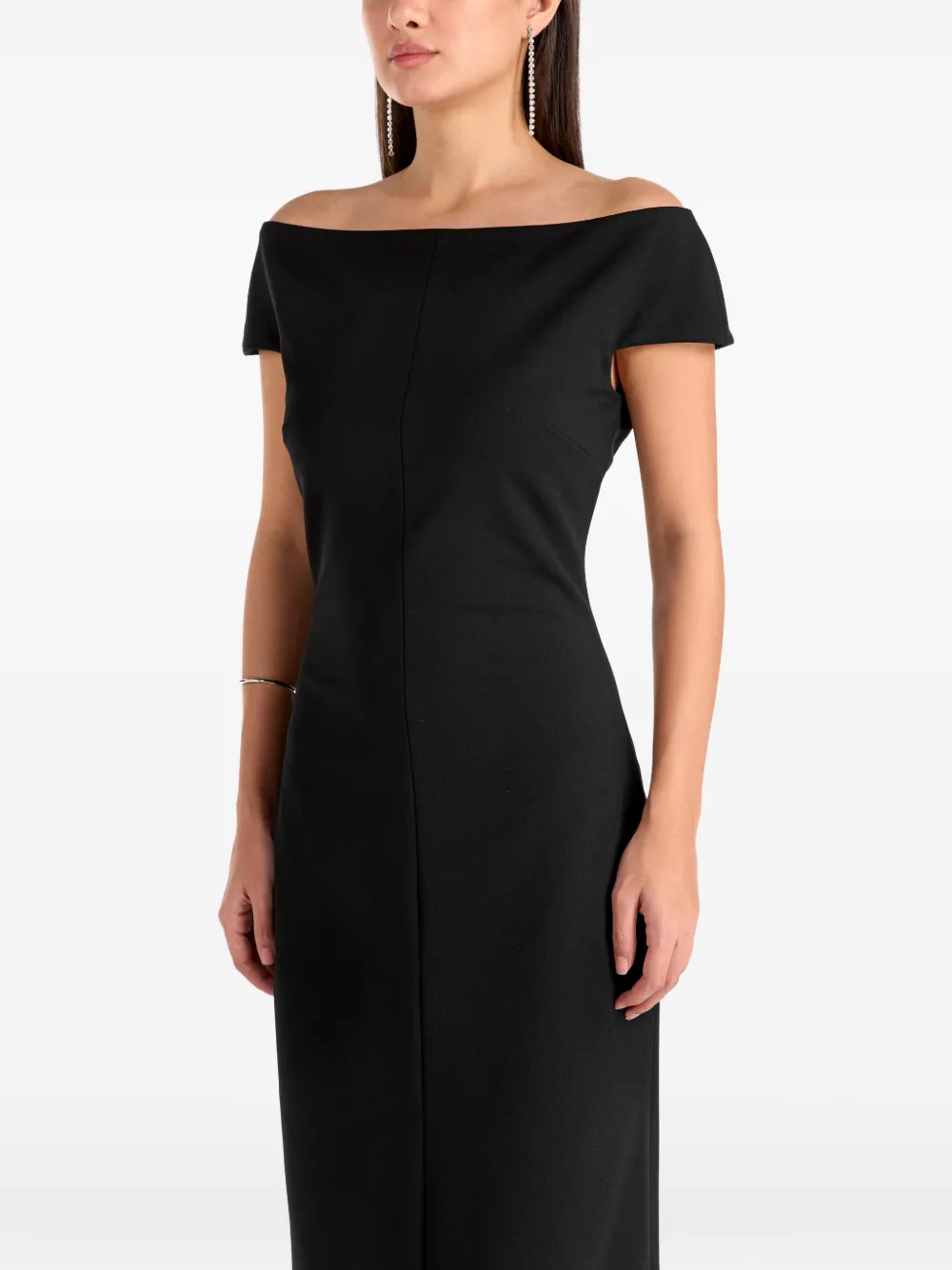Solace London Off-shoulder jurk Zwart