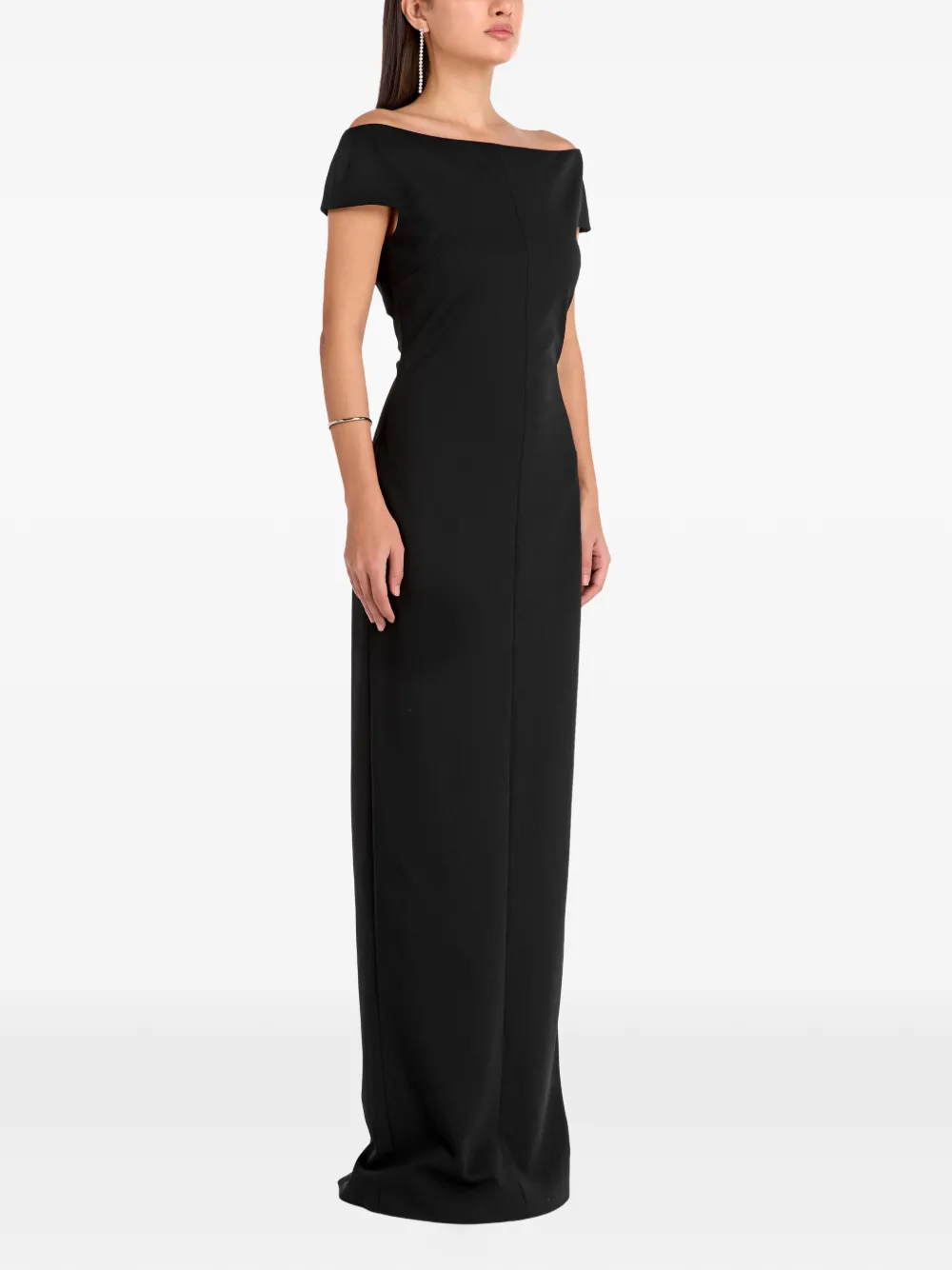 Solace London Off-shoulder jurk Zwart