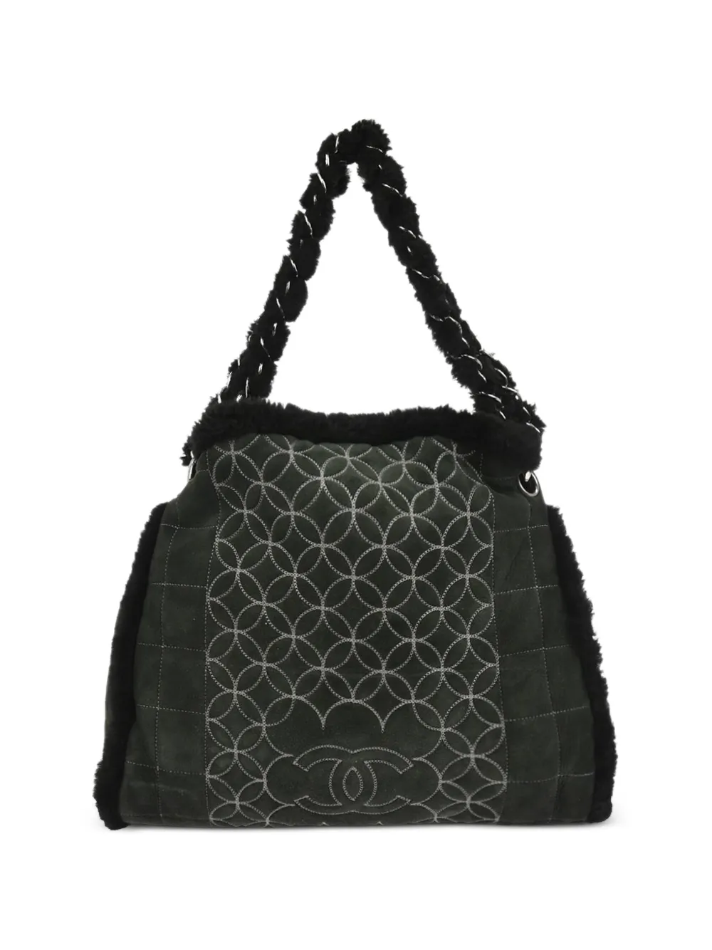 CHANEL Pre-Owned Borsa a mano con motivo geometrico 2005-2006 - Nero