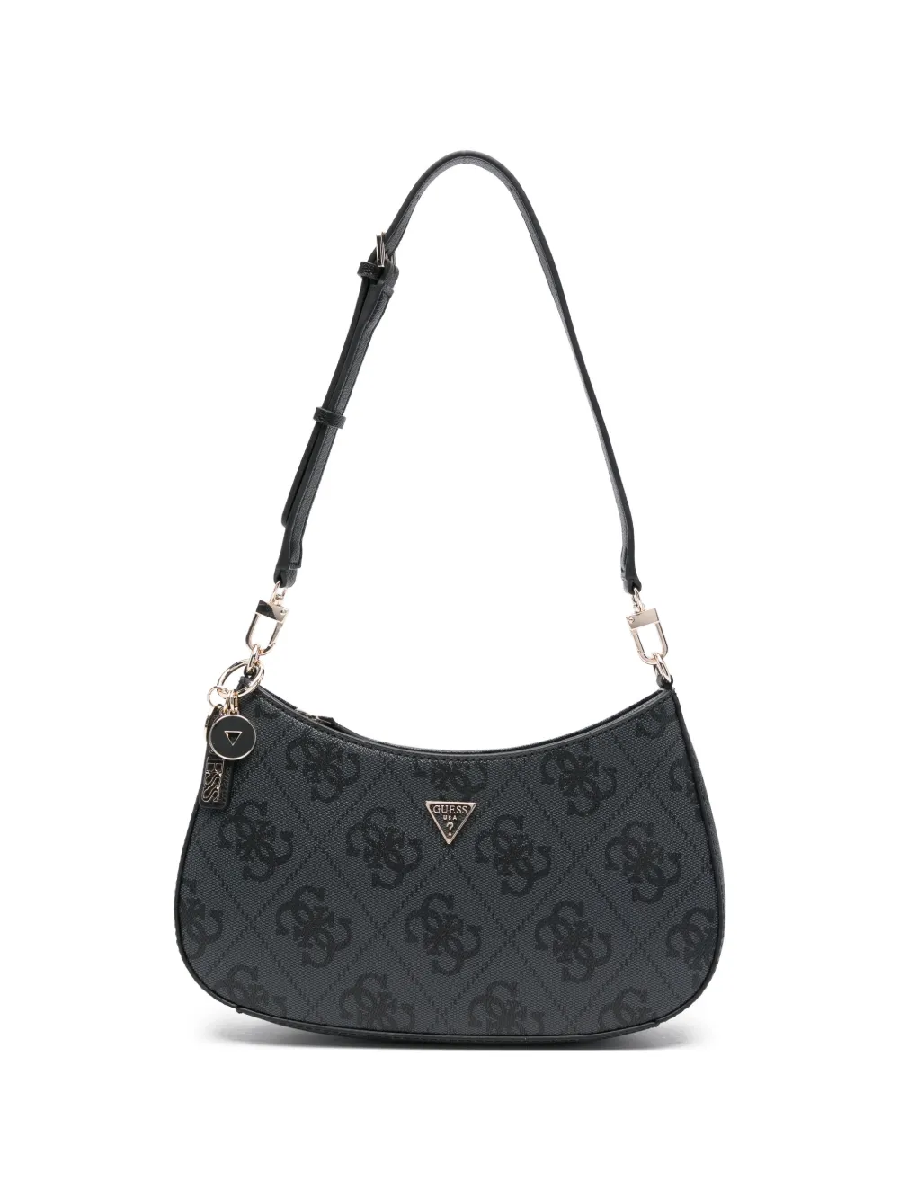 GUESS USA Borsa a spalla Noelle II con ciondolo - Grigio