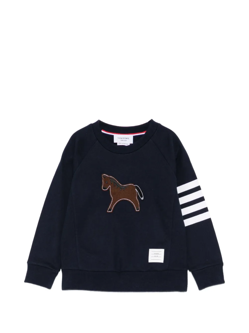 Thom Browne Kids Felpa con ricamo - Blu