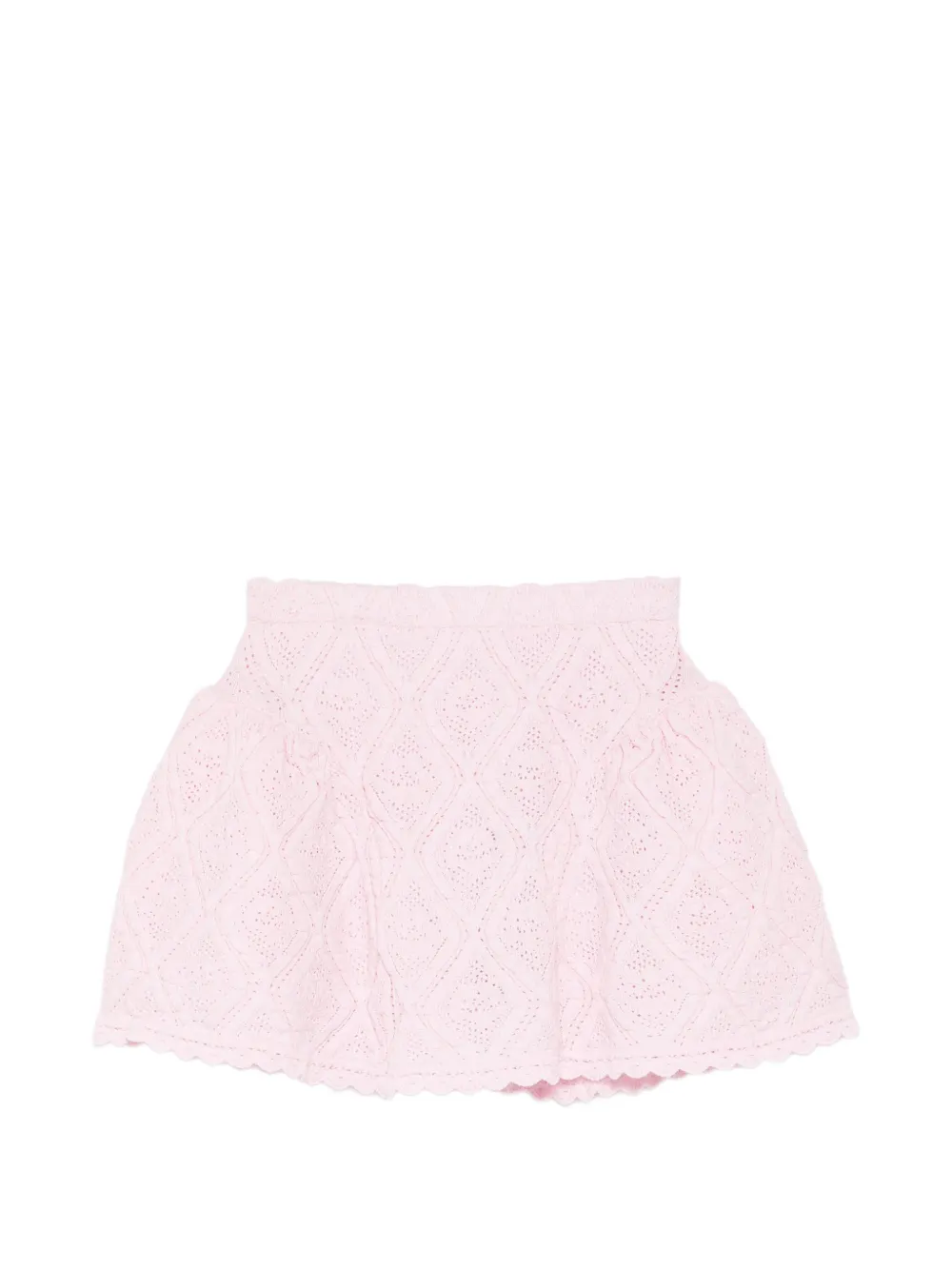 Self-Portrait Kids Minigonna con orlo a smerlo - Rosa