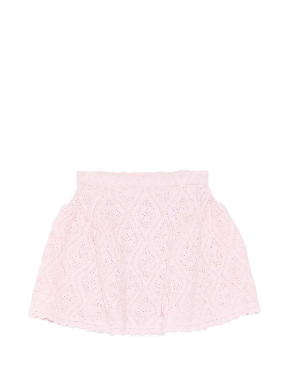Self-Portrait Kids Mini-rok met gewelfde afwerking Roze