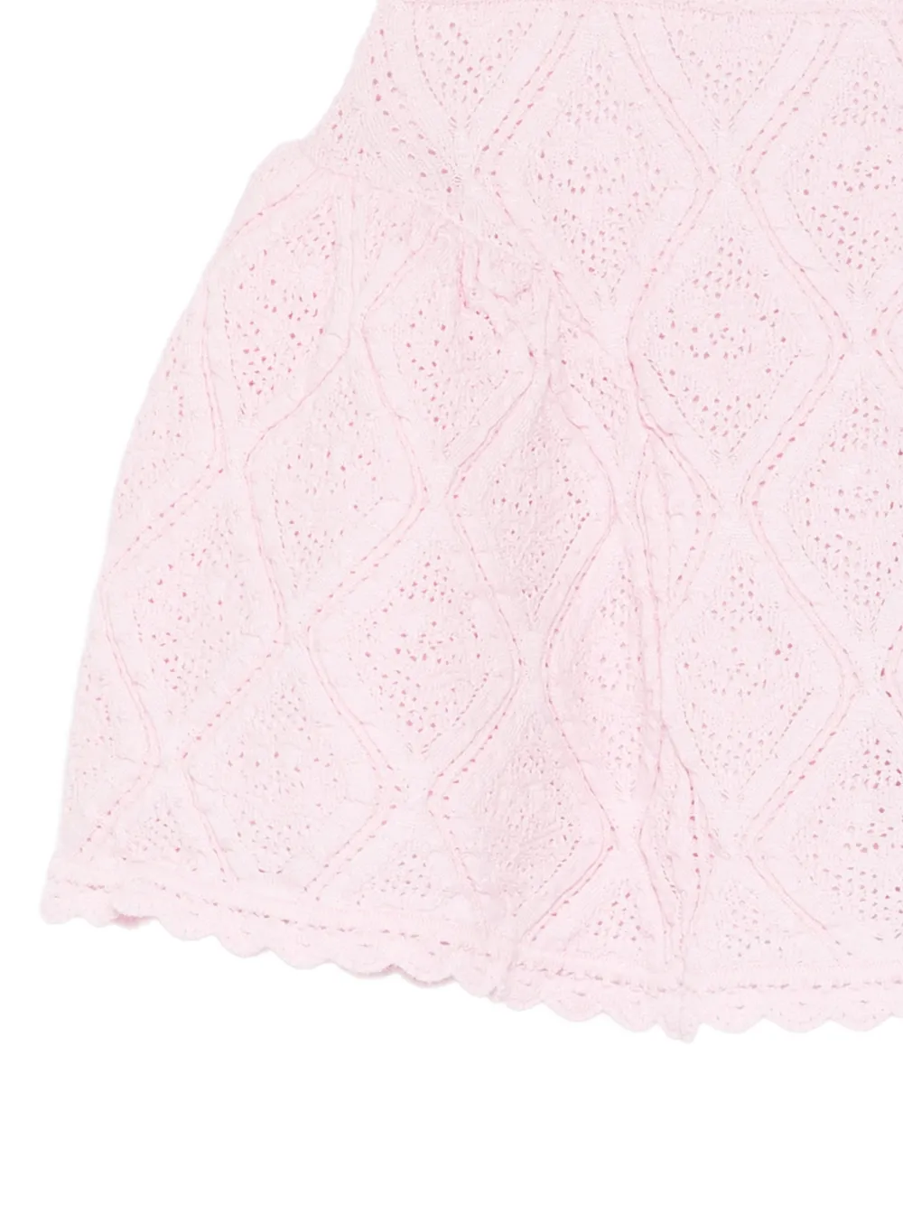 Self-Portrait Kids Mini-rok met gewelfde afwerking Roze