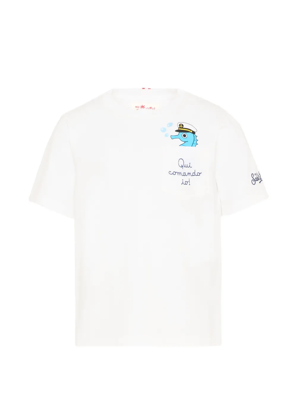 MC2 Saint Barth Kids embroidered short-sleeve T-shirt - Bianco