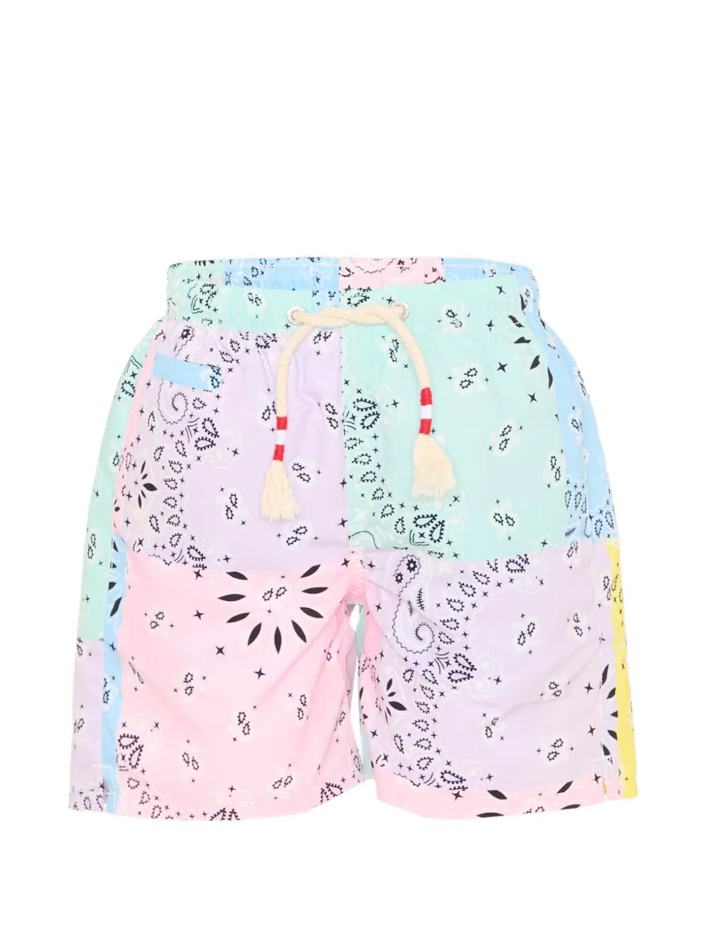 MC2 Saint Barth Kids patchwork swim shorts - Blu