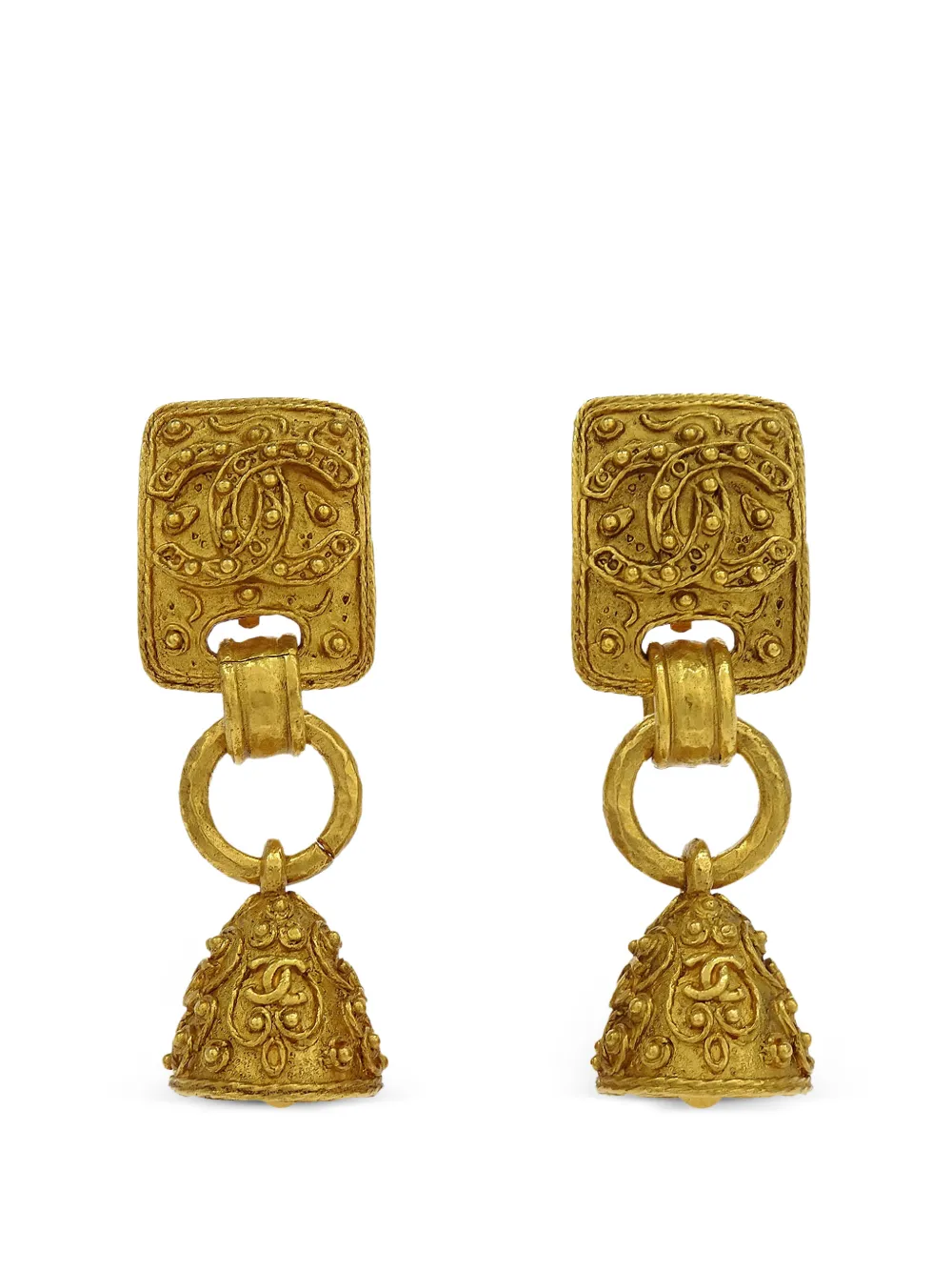 CHANEL Pre-Owned Orecchini Bell Dangle 1994 - Oro