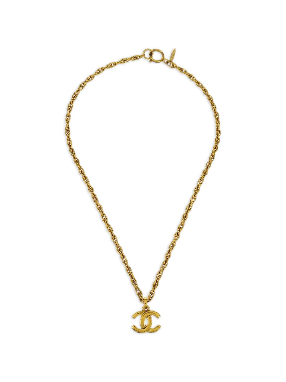 CHANEL Pre-Owned Collana con pendente CC 1990-2000 - Oro
