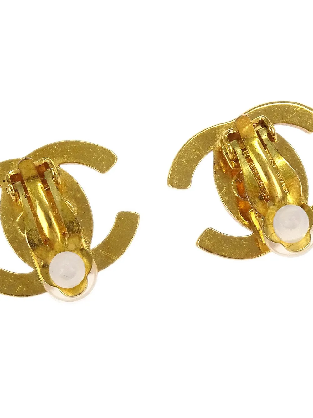 1996 Cc Turnlock Rhinestone Earrings