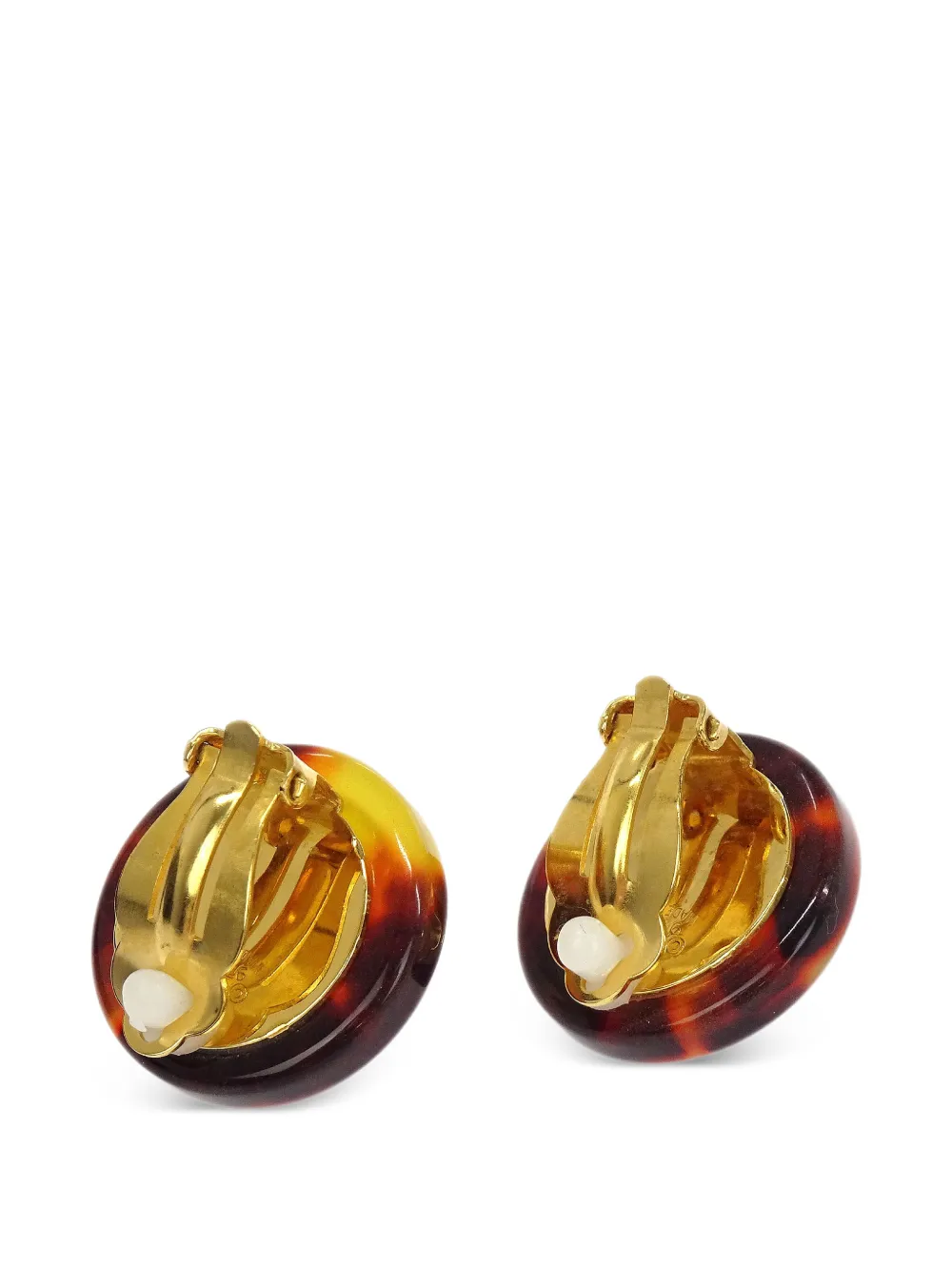 1997 Cc Faux-Pearl Clip-On Earrings