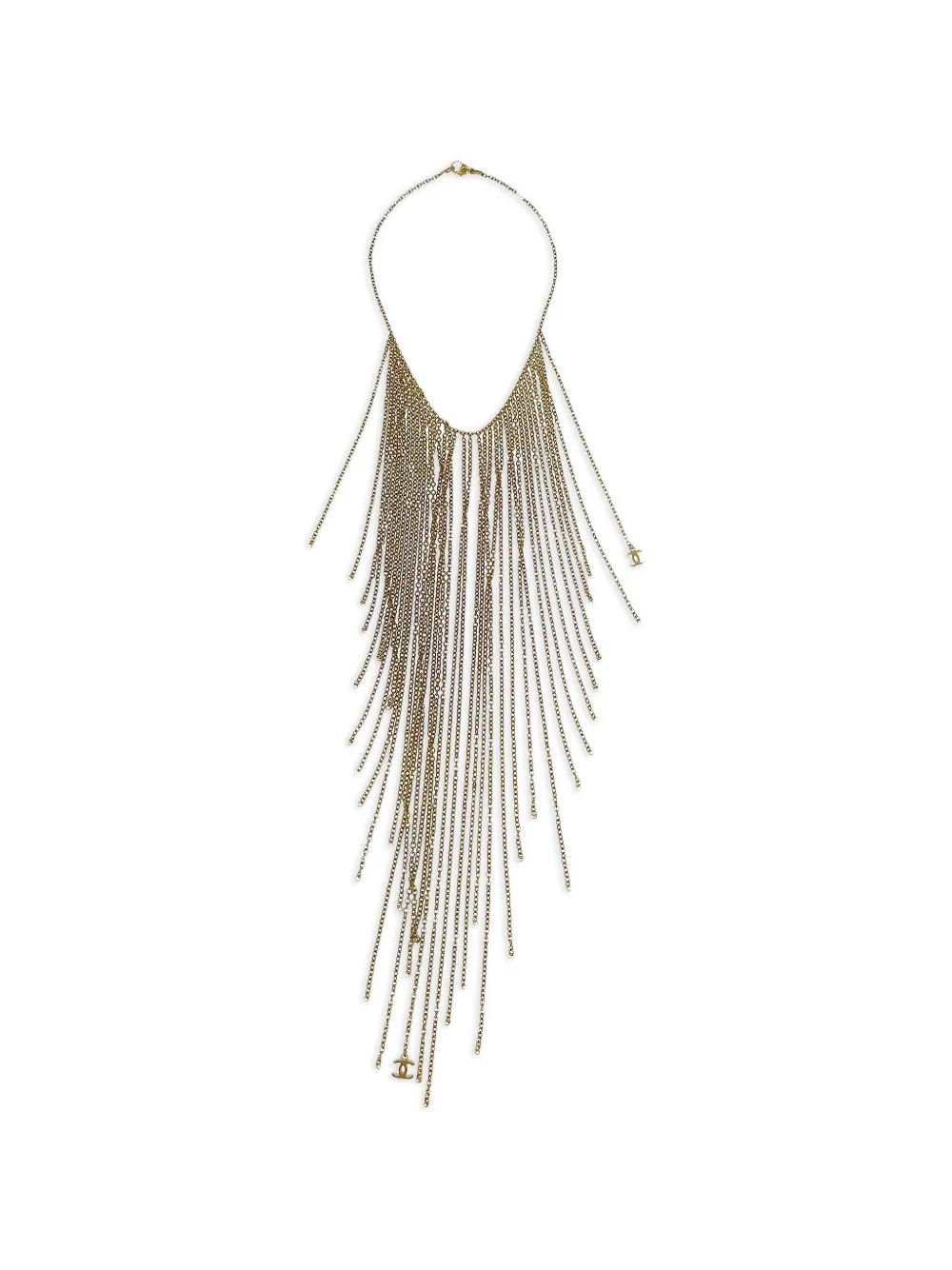 CHANEL Pre-Owned Collana a catena con frange 2002 - Oro