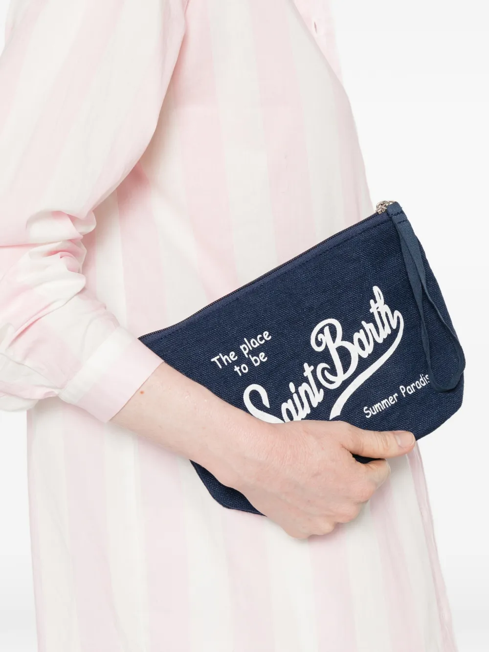 MC2 Saint Barth Clutch met rits Blauw