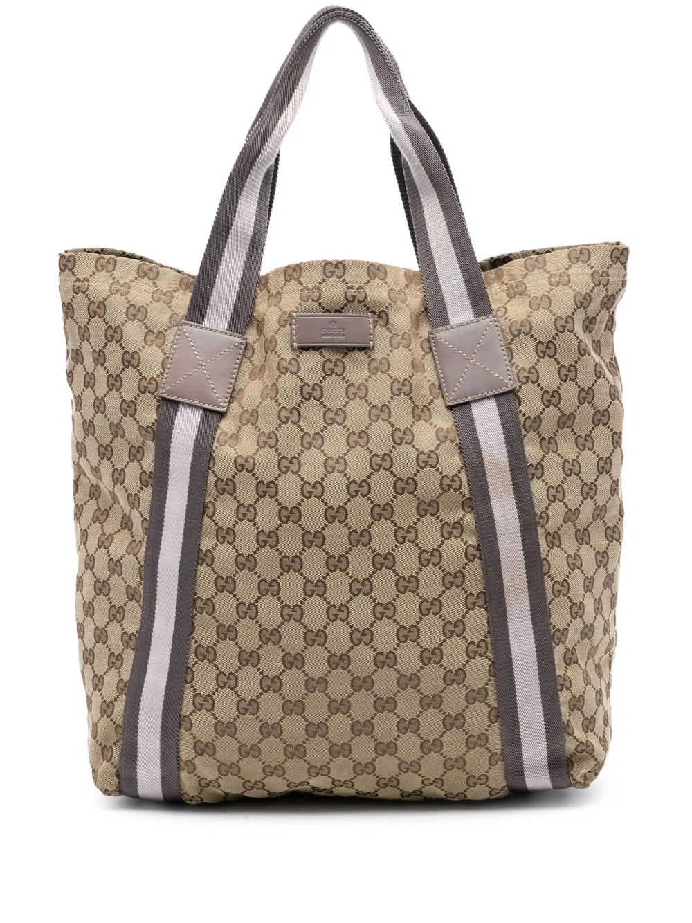 Gucci Pre-Owned 2016-2025 GG Canvas Web tote bag - Marrone
