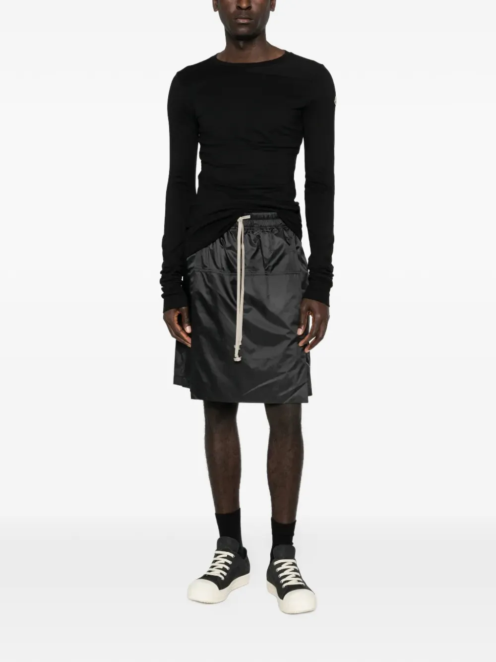 Moncler Kilt shorts met trekkoord Zwart