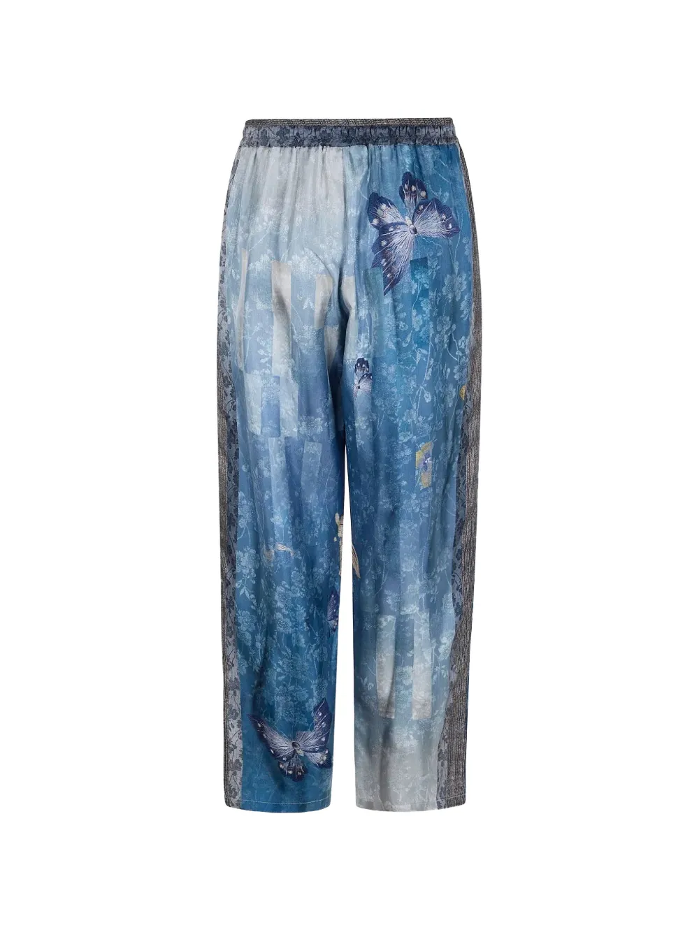  Pierre-louis Mascia Floral-print Drawstring Trousers - Blue 