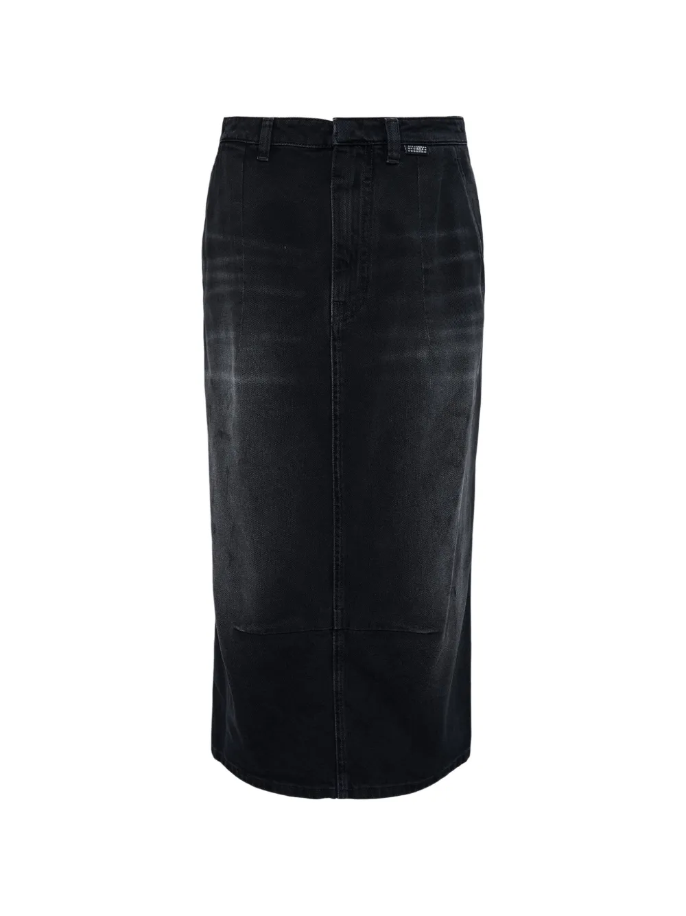 MM6 Maison Margiela denim midi skirt - Nero
