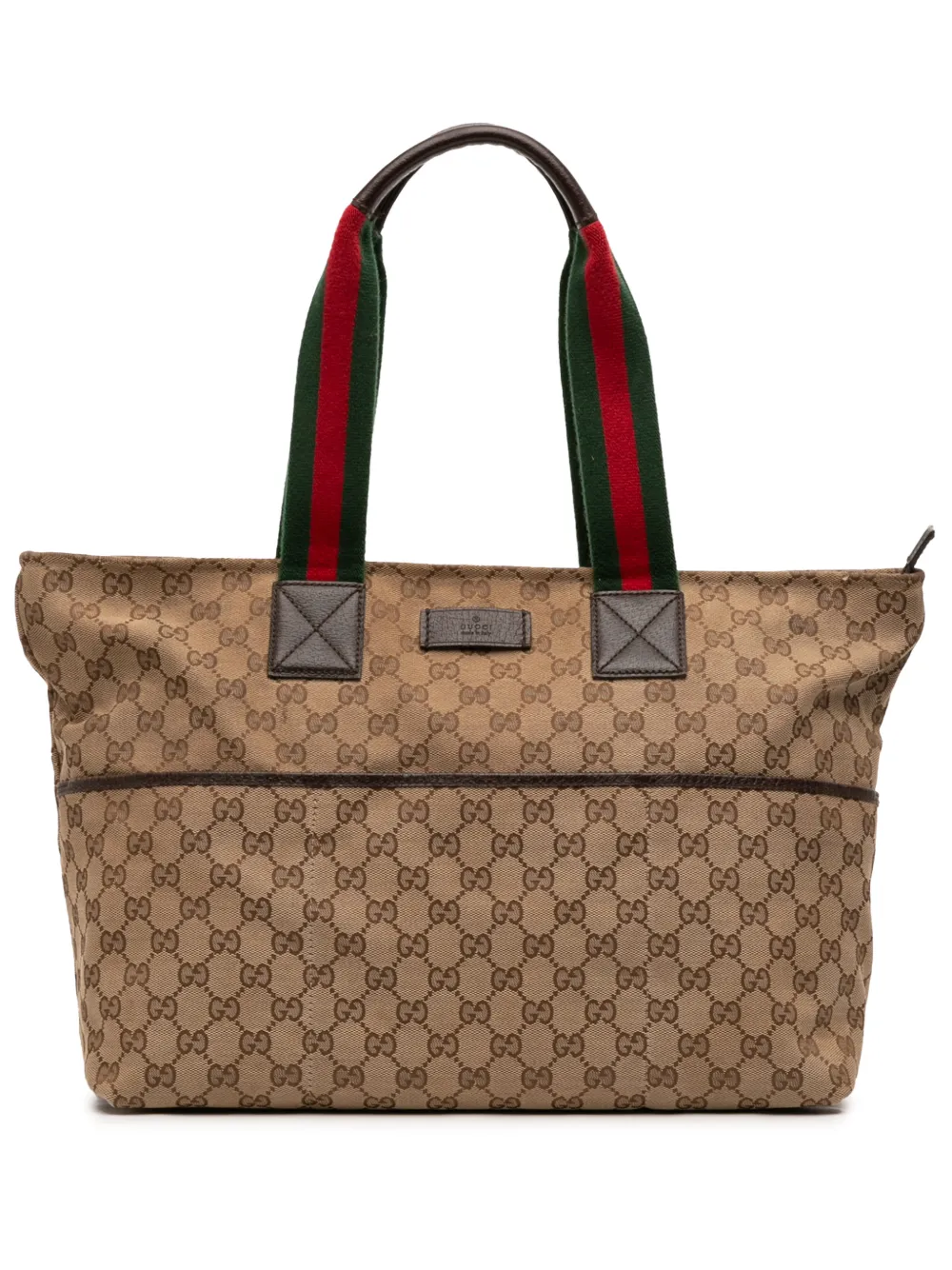 Gucci Pre-Owned 2016-2026 GG Canvas Web tote bag - Marrone