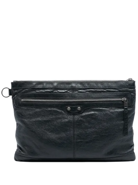 Balenciaga Pre-Owned 2015 Lambskin Motocross Classic Clip L clutch bag