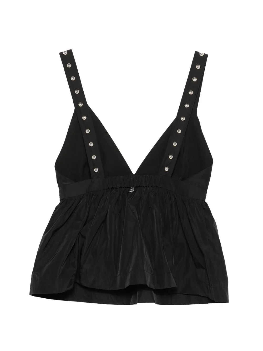  Liu Jo Stud-embellished V-neck Top - Black 